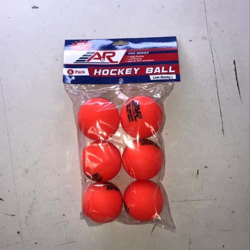 A&R Street Hockey Balls 6-Pack Low Bounce New