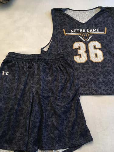 Notre Dame Lacrosse team-issue practice jersey AND shorts
