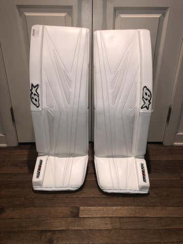 New Brian's GNetik Pro 3 Goalie Leg Pads 34”+1 All White