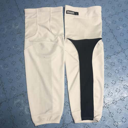 Reebok Edge Pro Stock Practice Socks White w/ Black Stripe Large