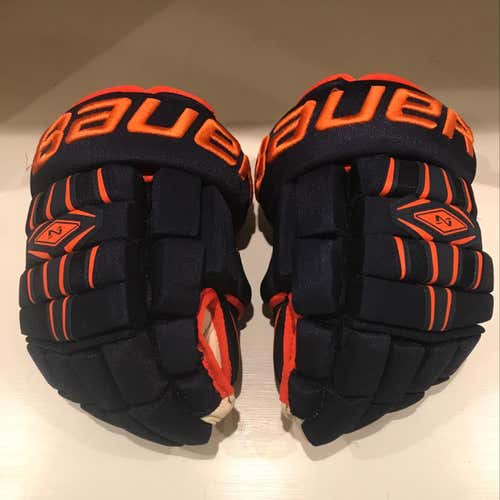 Blue and Orange Bauer Nexus 800 Gloves