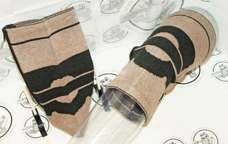 2 LOT - KNEE COMPRESSION SUPPORT BAMBOO & MAGNET THERAPY ZIPPERED ADULT SIZE NEW