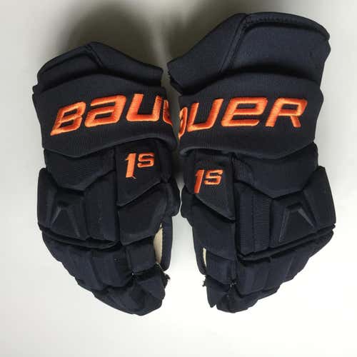 NEW Edmonton Oilers Pro Stock Bauer 1S Gloves - 14”