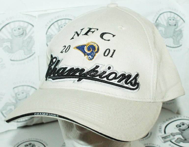 VINTAGE St Louis Rams Hat Cap Strap Back Blue Gold NFL Football Mens 90s