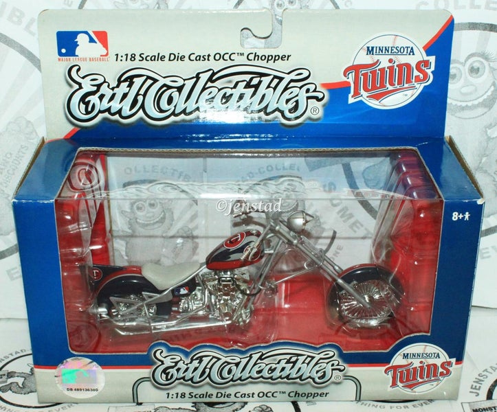 MINNESOTA TWINS BASEBALL DIECAST MOTORCYCLE ERTL MLB 1:18 TOY OCC CHOPPER  2007