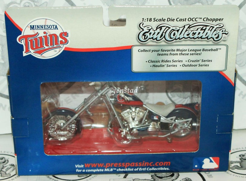 MINNESOTA TWINS BASEBALL DIECAST MOTORCYCLE ERTL MLB 1:18 TOY OCC