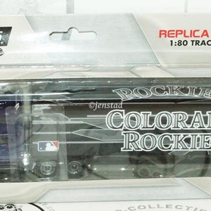 COLORADO ROCKIES MLB BASEBALL 1:80 DIECAST TRUCK TRACTOR TRAILER TOY VEHICLE