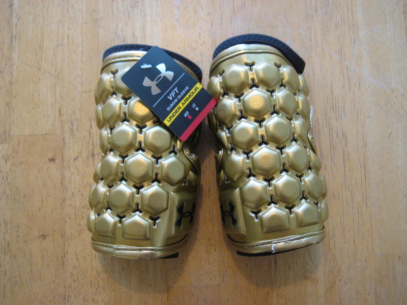 Under Armour Notre Dame VFT lacrosse elbow sleeve arm pad NEW gold M medium