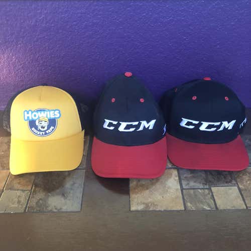 CCM & Howie's Hockey Hats Lot of 3
