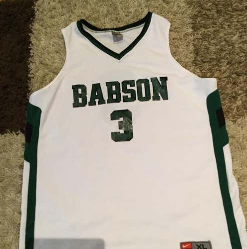 Babson College Basketball Game Used Nike Jersey #3