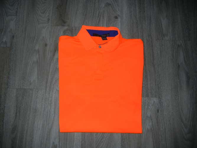 RLX Ralph Lauren Mens Casual Golf Polo Sz M Neon Orange Fast Ship!