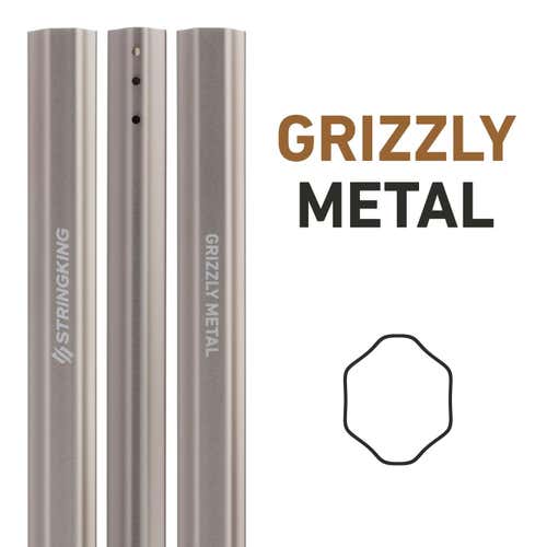 StringKing METAL Lacrosse Goalie Shaft Grizzly Nickle / Goldish Color- NEW - Still Has Tags