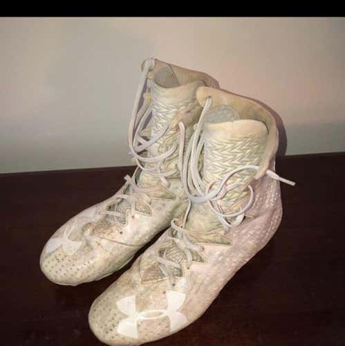 Used White Under Armour Highlights Size 10