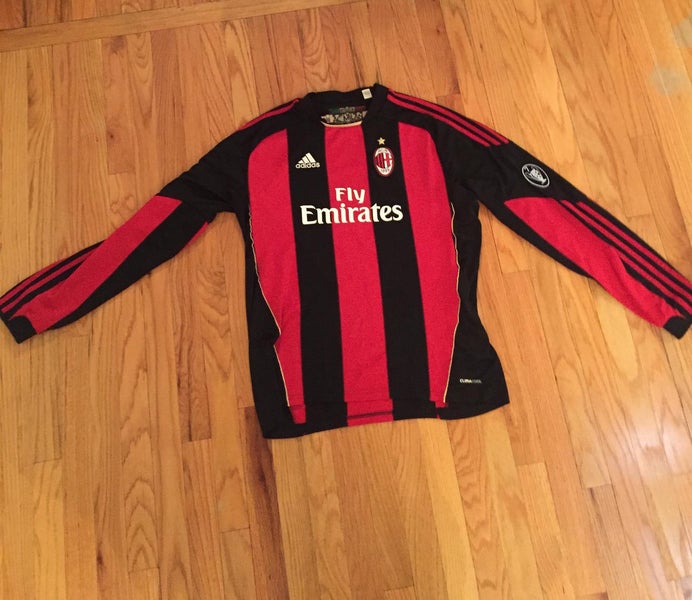 Zlatan Ibrahimovic AC Milan Long Sleeve Champions League Jersey Mens Large