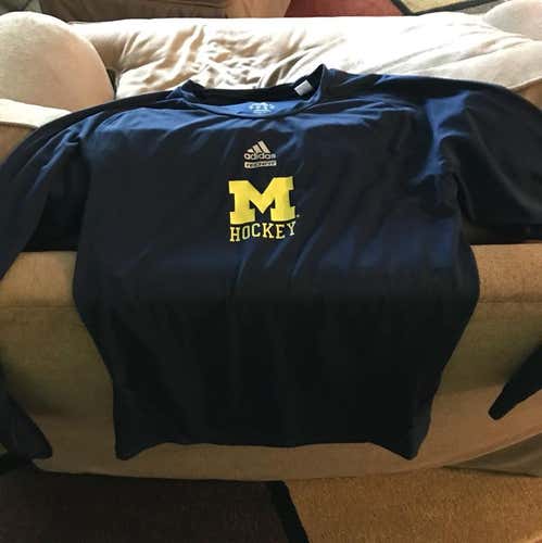 University of Michigan Adidas tech fit shirt