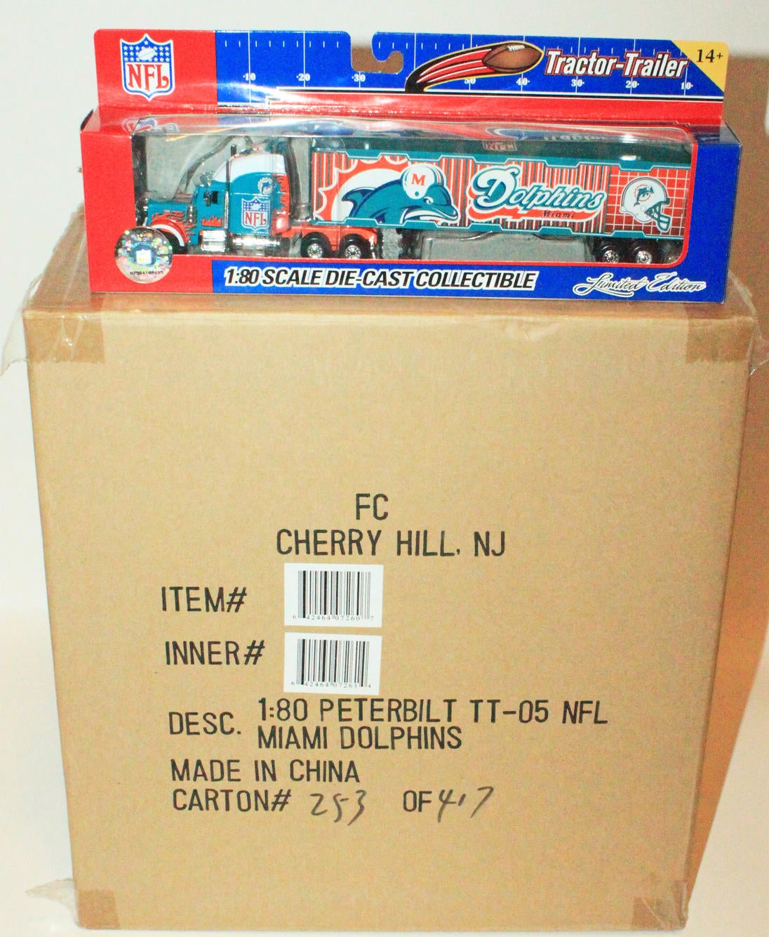 TENNESSEE TITANS COLLECTIBLES NFL 1:80 DIECAST SEMI TOY TRUCK TRACTOR  TRAILER 2012