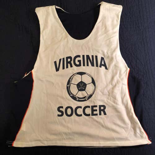 New! UVA soccer Pinnie, Large, OT, Navy Blue, White, And Orange