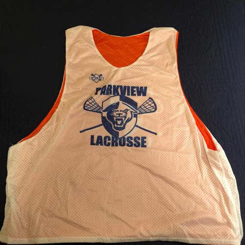 New! Parkview Lacrosse Pinnie, XXL, OT, Orange And White