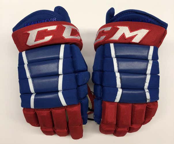 CCM HG97 Pro Stock Custom Hockey Gloves 14" UML NCAA USED #12 (3256)