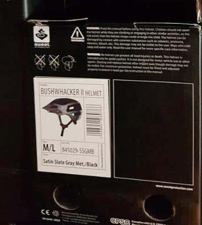 New Sweet Bushwhacker ii  M/L Matte Satin Slate Grey/  Black  2018 Helmet