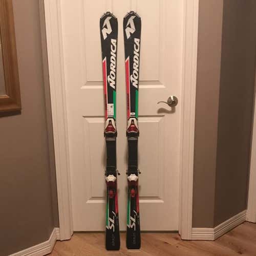 Nordica Dobermann 150 SL Skis with Bindings