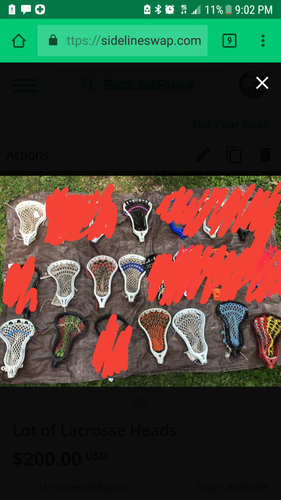 11 strung lacrosse heads