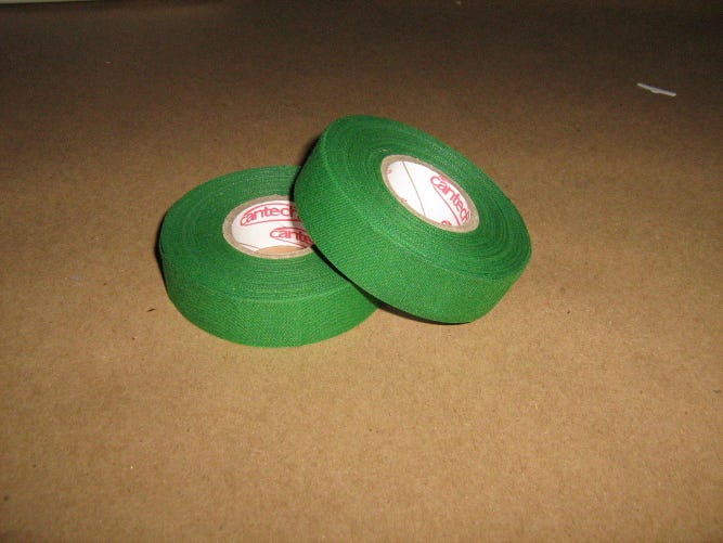 2 Rolls of Sports Tape Baseball Bat Grip Tape 1"x82' Green