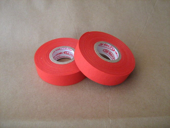 2 Rolls of Sports Tape Baseball Bat Grip Tape 1"x82' Orange