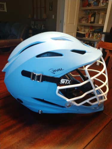 STX RIVAL Lacrosse Helmet - Carolina Blue (Large)