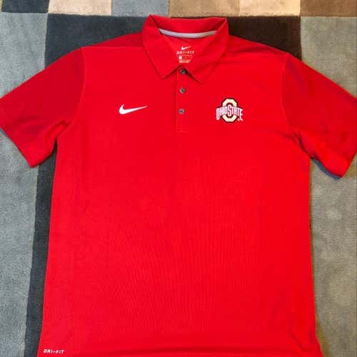 New Nike Ohio State Golf Shirt Size L