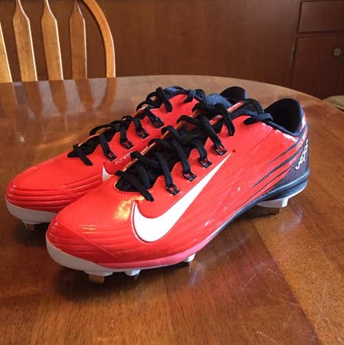 Brand New Orange Nike Vapor Low Metal Baseball Cleats