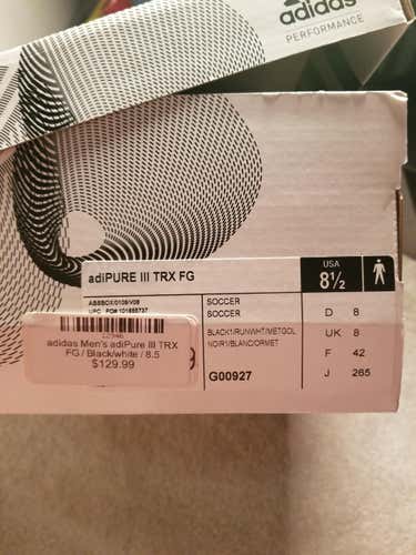 Brand New Adidas adiPURE 3 TRX FG Soccer Cleat Size 8.5 (sold)