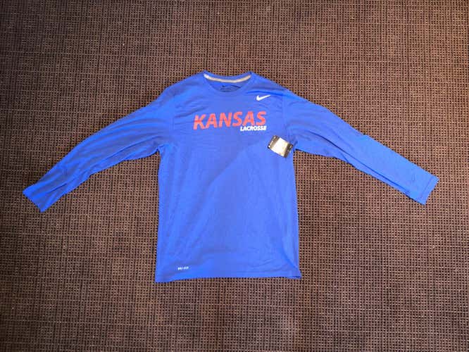 University of Kansas Team Issued Dri Fit Long Sleeve (New)
