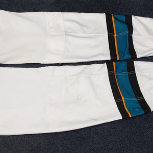 Brand New San Jose Sharks Reebok White Team Issued Socks XL+