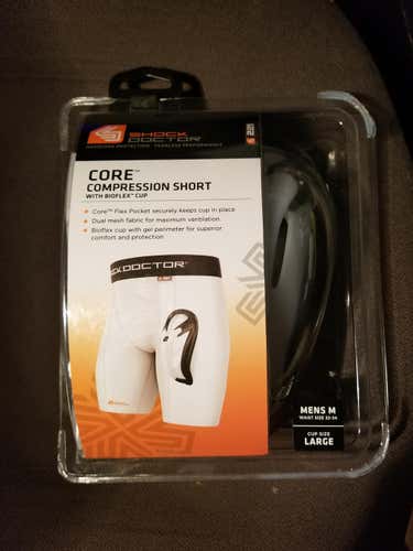 Brand New Shock Doctor Compression Shorts/ Cup SMALL BUNDLE 2X