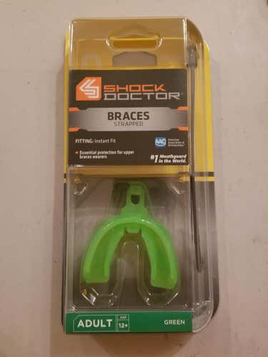 Brand New Shock Doctor Strapped Mouth Guard (BRACES) Adult 12+