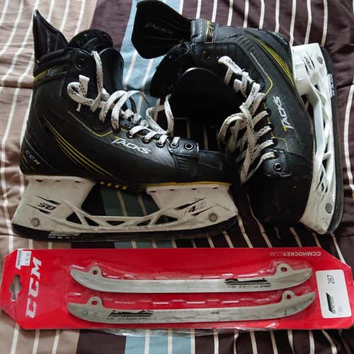 CCM Tacks Skates Senior Size 9.5D w/ SB BLACK runner