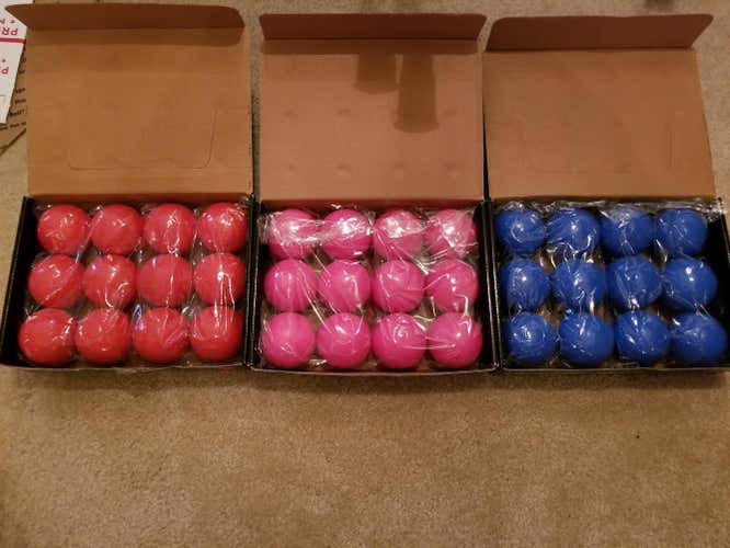 Brand New 12 Pack Champion Lacrosse Balls (1 Blue, 1 Pink) Bundle SOLD