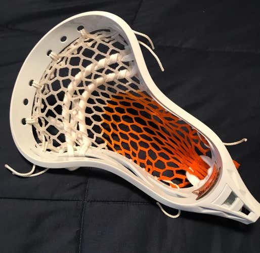 Unbranded Lacrosse Head W/ Jimalax Metamorph Mesh Orange White