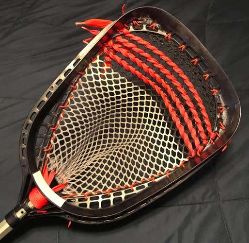 Gait Web Lacrosse Goalie Head Black / Orange Custom Strung