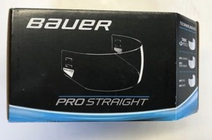 Bauer Pro Straight Medium Hockey Visor Half Shield - Clear