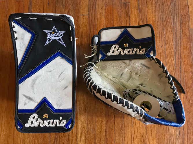 Vintage Brian's Thief Goalie Glove & Blocker Regular Senior - Garth Snow Pro Return Tampa Bay