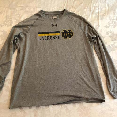 Notre Dame Lacrosse Team-issued Long Sleeve Shooter Shirt