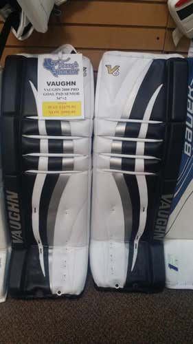 New Vaughn Vaughn v6 Goalie Leg Pads Senior 2000 pro 34" +2"