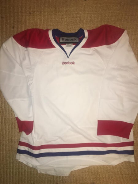 NWOT Blank Uncrested Montreal Canadiens Reebok Away White Jersey L
