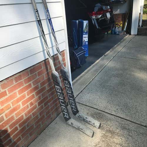 2 pack of bauer total one nxg goalie sticks