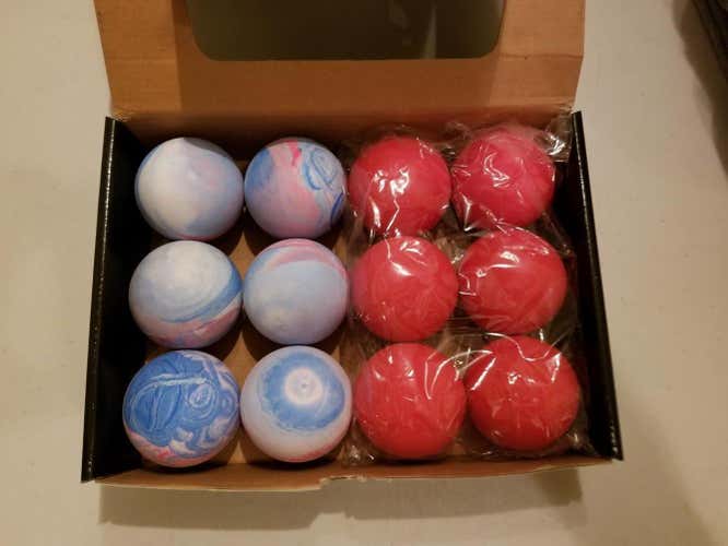 Brand New 12 Pack Champion Lacrosse Balls (Tie-dye/Red)