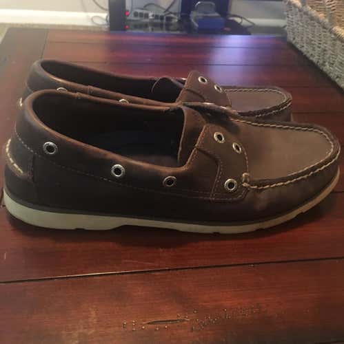 Brown Leather Sperry Top-sliders Sz 8 1/2.