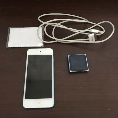 2 Blue iPods: iPod Touch and iPod Nano [READ DESCRIPTION]