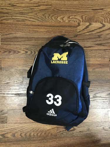 New Adidas Team Issued Michigan Lacrosse Back pack
